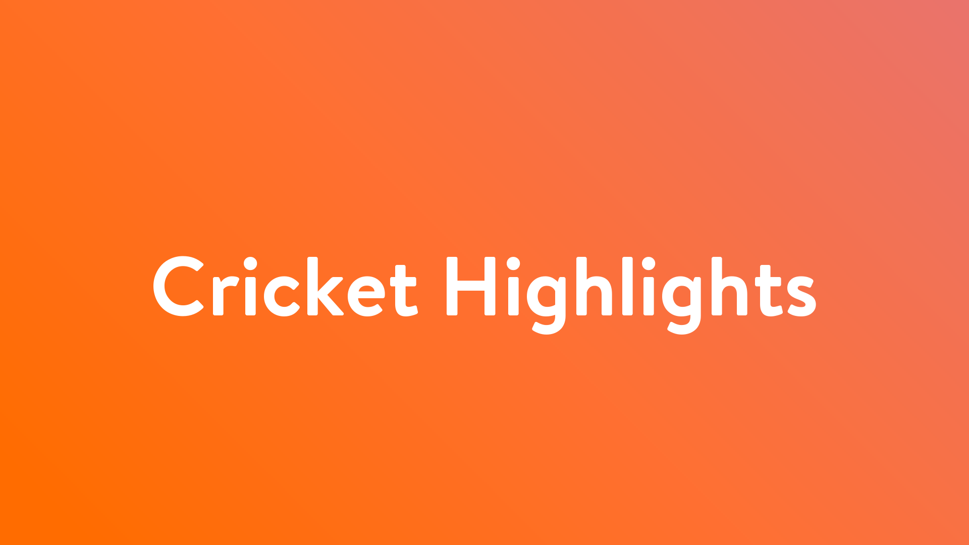 Stream And Watch Cricket Highlights Online Sling TV